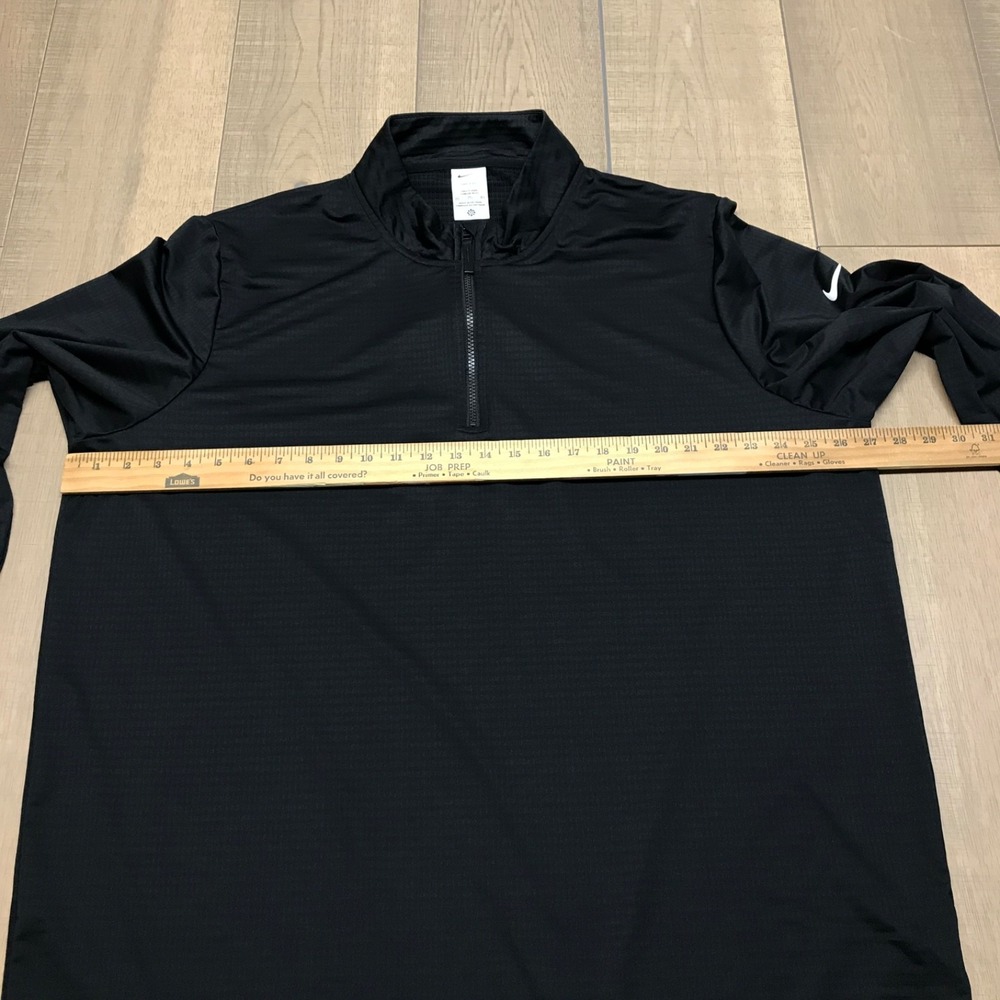 Nike 1/2 Zip Pullover Mens Size 3XLT Black Victory Golf Performance Dri-Fit 1/4 - Picture 9 of 11